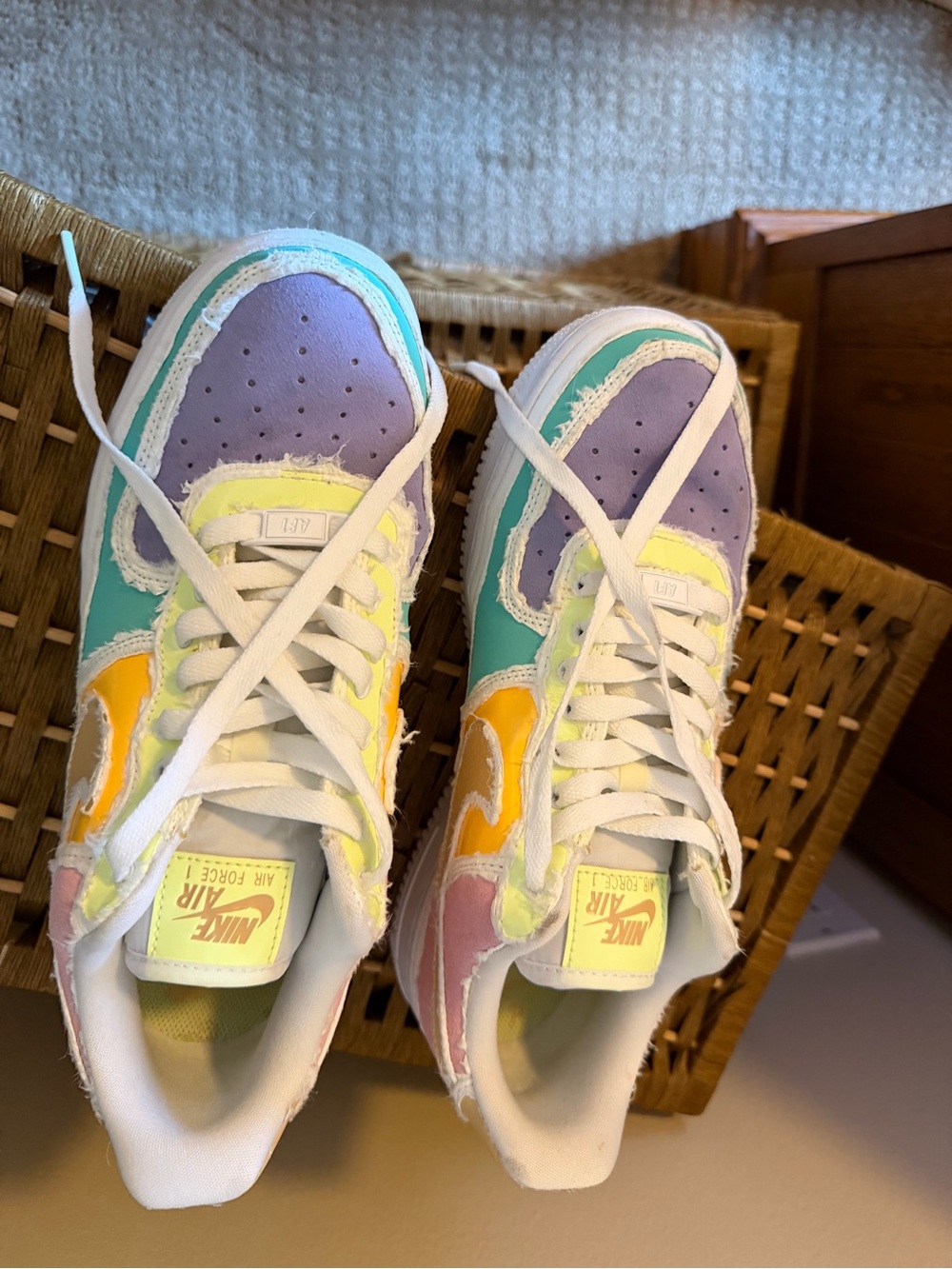 Nike Air Force 1 women’s Multi-Color Pastel Low-Top Sneakers